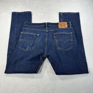 Levis 513 Jeans Men 34x32 Slim Straight Medium Wash Stretch Denim Red Tab